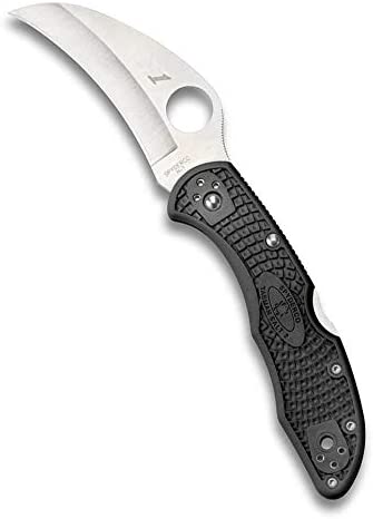 Spyderco Tasman Salt 2 Lightweight Knife with 2.91" H-1 Ultra-Corrosion-Resistant Steel Blade and Black FRN Handle – PlainEdge – C106PBK2
