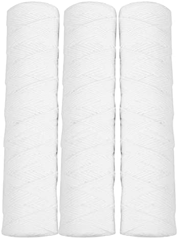 Nicfaky 3Pcs Water Purifier 10 Inch String Wound Filter Cartridge 5 Micrometre PP Cotton Filter Sedmient Filter