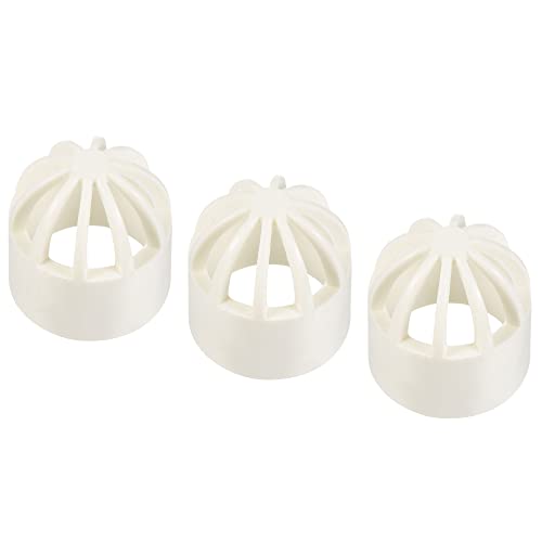 PATIKIL 20mm Tank Filter Guard Cover, 3 Pack Round PVC Intake Strainer Breathable Net Cap for Water Tank Filtration, White