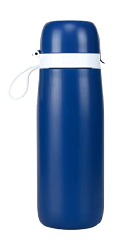 Portable Water Filter Bottle, 600ml, Blue: Personal Water Filter Bottle for Hiking, Camping, Survival: Light Weight Portable Water Purifier Survival Jug