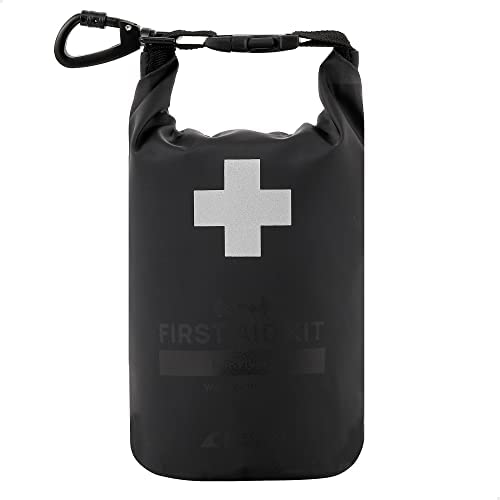 Breakwater Supply™ Waterproof First Aid Kit Dry Bag Bug Out Bag, Emergency Survival Supplies for Boating, Camping, Kayaking + Heavy-Duty Carabiner, Floating, Reflective, Lightweight