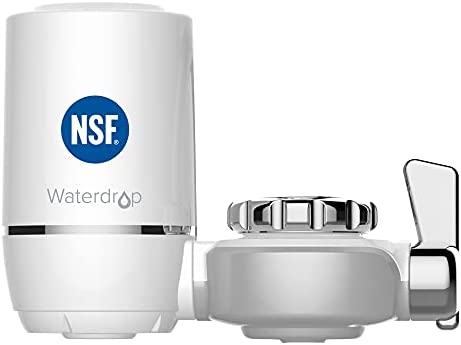 Waterdrop WD-FC-01 NSF Certified 320-Gallon Longer Filter Life Water Faucet Filter, Tap Water Filter, Reduces Chlorine & Bad Taste – Fits Standard Faucets (1 Filter Included)