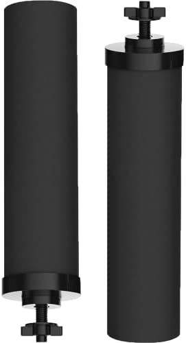 HMFILTER BB9-2 Water Filter Replacement Compatible with BB9-2 Black Purification Element Water Filter and Gravity Filter System, Doulton Super Sterasyl and Traveler, Big Series, 2-Pack