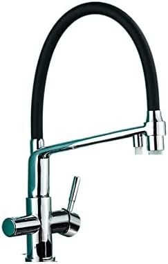 KYLEX Black White Filtered Kitchen Faucets Pull Out 360 Rotation Mixer Tap Pure Water Crane for Kitchen Filtered Water Taps (Color : Type A-Chrome)