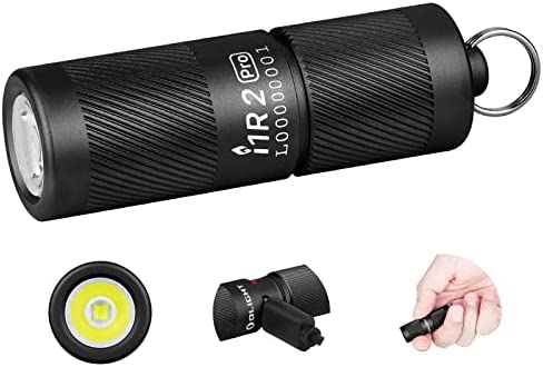 OLIGHT I1R 2 Pro Eos 180 Lumens EDC Rechargeable Keychain Flashlight, Powered by Built-in Rechargeable Li-ion Battery with Type-C USB Cable, Slim Mini Handheld Light for Everyday Carry