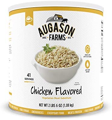 Augason Farms 5-70147 Chicken Flavored Vegetarian Meat Substitute, Blue, Large