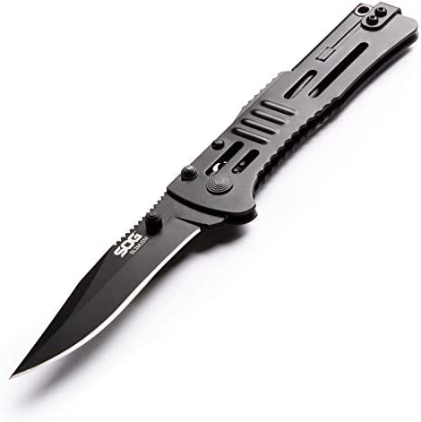 SOG Folding Knife SlimJim Slim Pocket Knife Black