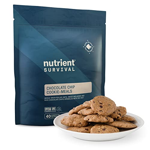 Nutrient Survival Chocolate Chip Cookie Meal Replacement Plant Based Protein