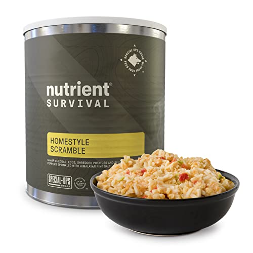 Nutrient Survival Homestyle Scramble | Freeze Dried Breakfast Skillet | Nutrient Dense | Non-perishable #10 Can | 25 Year Shelf Life | Emergency Food