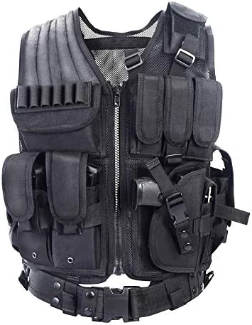 YAKEDA Tactical Vest Outdoor Ultra-Light Breathable Training Vest Adjustable for Adults