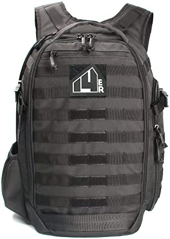 14er Tactical Backpack | 35L Capacity Rucksack, 3-Day Bug Out Bag | Flag Patch Panel & MOLLE Compatible PALS | Perfect EDC, Hiking, CCW, Laptop, Camping, Hunting, Survival, Military Grade