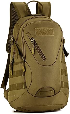 Huntvp Military MOLLE Backpack Rucksack Gear Tactical Assault Pack Student School Bag 20L for Hunting Camping Trekking Travel (Black)