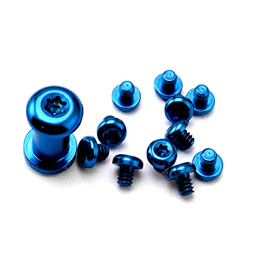 Titanium Screws Pivot Dress Kit Fit for Benchmade Bugout 535 Accessories Attachments,11 Pieces T6 Shank Screws (Blue)