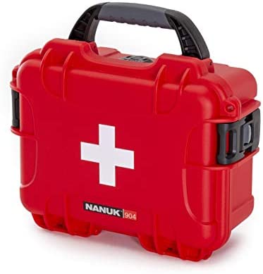 Nanuk 904 Waterproof First Aid Prepper Survival Gear Dust and Impact Resistant Case – Empty – Red