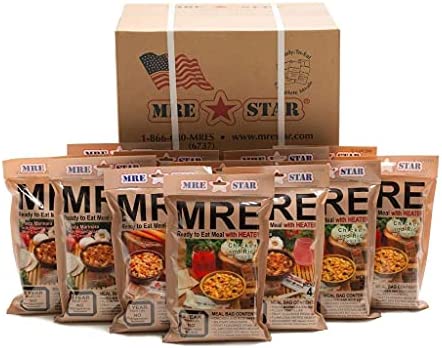MRE Meals Emergency Food Supply Military Camping Survival Case of 12 Meals mfg. 2021 Prepper Prepping Supplies