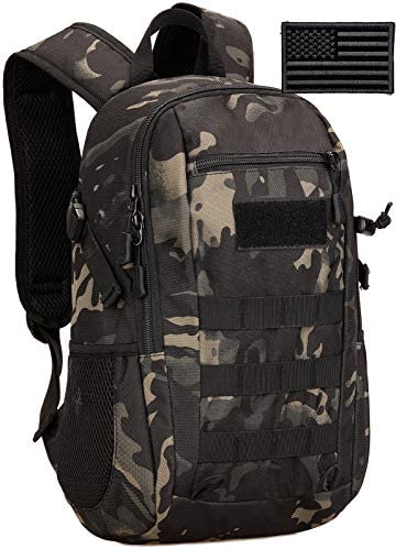 Protector Plus Small Tactical Backpack Military School Daypack Army Assault Pack (Patch Included)