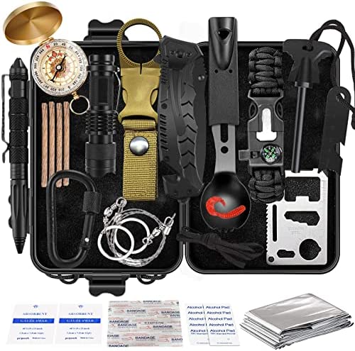 Gifts for Dad Men Him Survival Kit 36 in 1,Survival Gear and Equipment,Fathers Day Cool Gadgets for Men,Christmas Birthday Gift Ideas for Husband Boyfriend Teen Boy Emergency Camping Stocking Stuffers