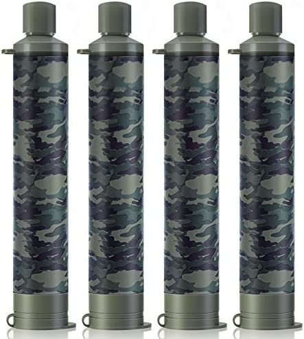 Membrane Solutions Personal Water Filters, Portable Water Purifier Survival Gear, Reusable Water Filtration Straw for Camping, Hiking, Travel, Biking, Emergency preparedness