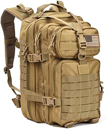 Military Tactical Assault Pack Backpack Army Molle Bug Out Bag Backpacks Small Rucksack for Outdoor Hiking Camping Trekking Hunting Brown