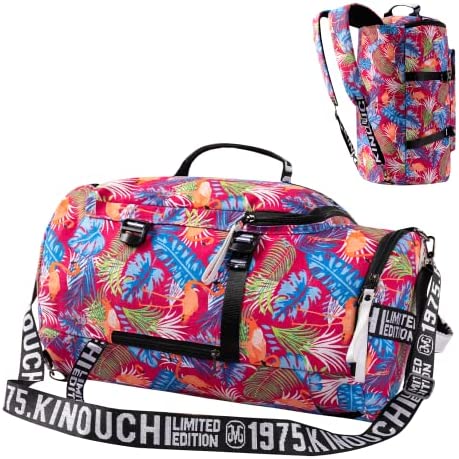 40L Gym Sport Bag Backpack Duffle Bag Weekender Bag Water-resistant Travel Sling Bag Casual Daypack for Men and Women