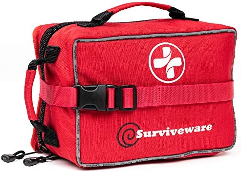 Surviveware Comprehensive Premium First Aid Kit Emergency Medical Kit for Trucks, Cars, Camping, Office and Sports and Outdoor Emergencies – Large 200 Piece Set