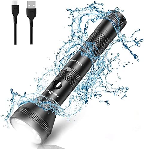 PEETPEN L30 Rechargeable Flashlights 2000 High Lumens, Super Bright Flashlight, Waterproof IPX6 4 Modes Long Working Time, Emergency Flash Light, Camping Hiking Outdoor Survival