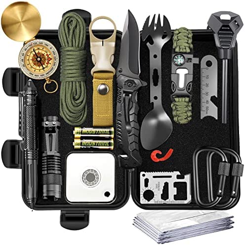 EILIKS Survival Gear, Survival Kit and Equipment, Gifts for Men Dad Husband Women Him Valentines Day, Christmas Stocking Stuffers, Camping Hiking Hunting Birthday Ideas for Boy, Camping Accessories