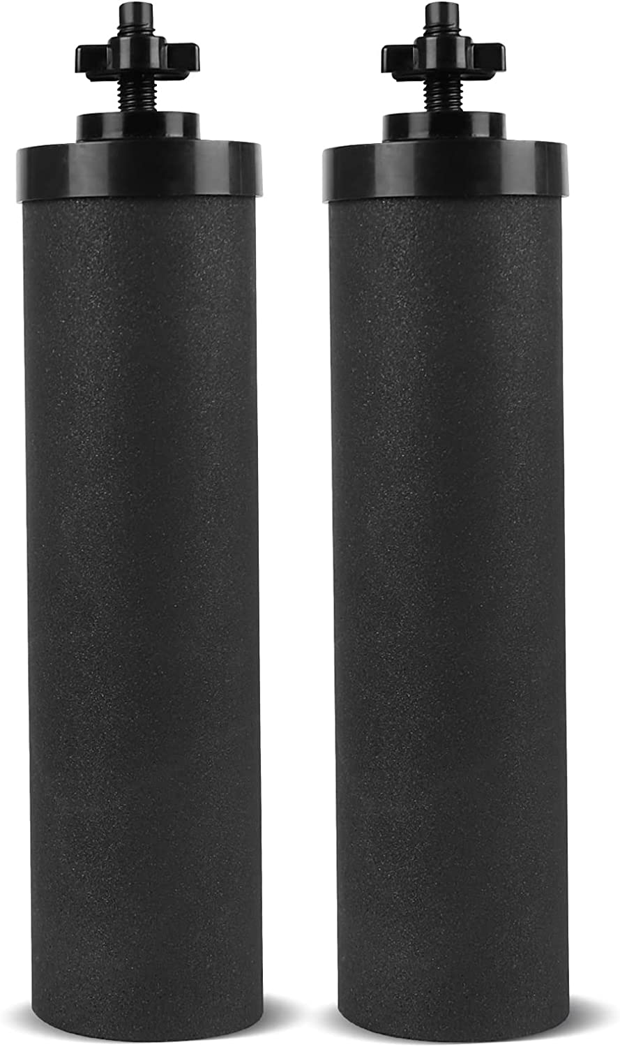 SUPER.BDACC Water Filter Replacement, Gravity Controlled Flow, Carbon Block Replacement for BB9-2 Berkey Black System, Compatible with Stainless Steel Countertop Purification, Pack of 2