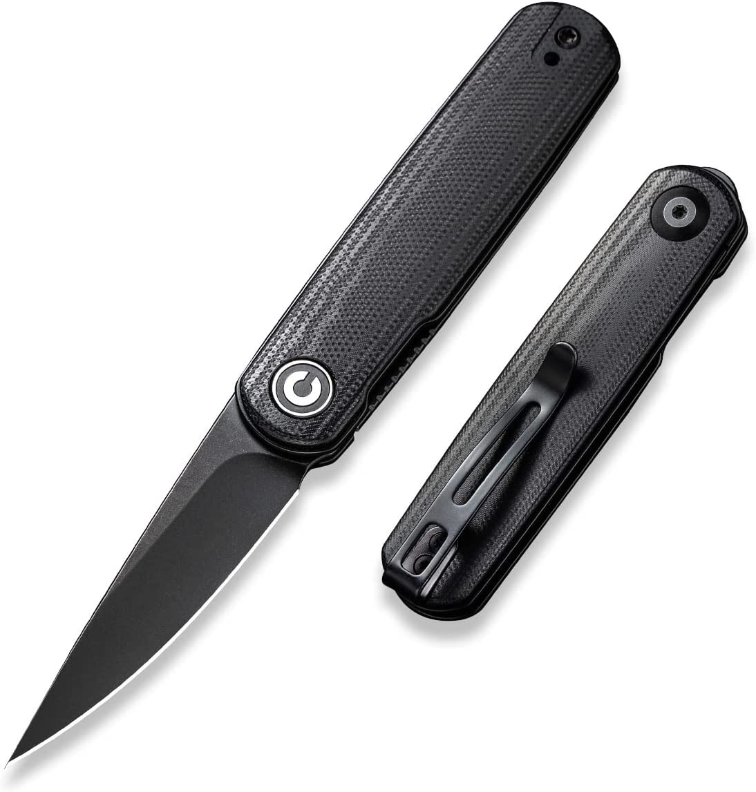 CIVIVI Lumi Small Pocket Knife with 2.56" 14C28N Black Stonewashed Blade, Lightweight Justin Lundquist designed Folding Knife for EDC C20024-4