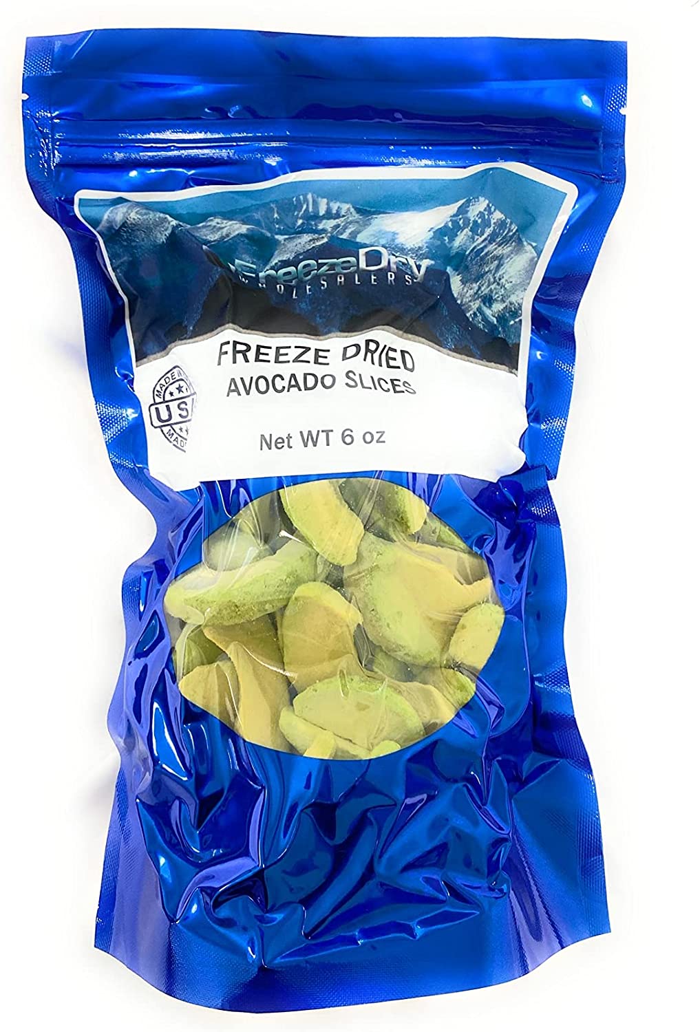 Freeze Dry Wholesalers Freeze Dried Avocado Slices | Backpacking & Camping Food | Family Size Emergency Food