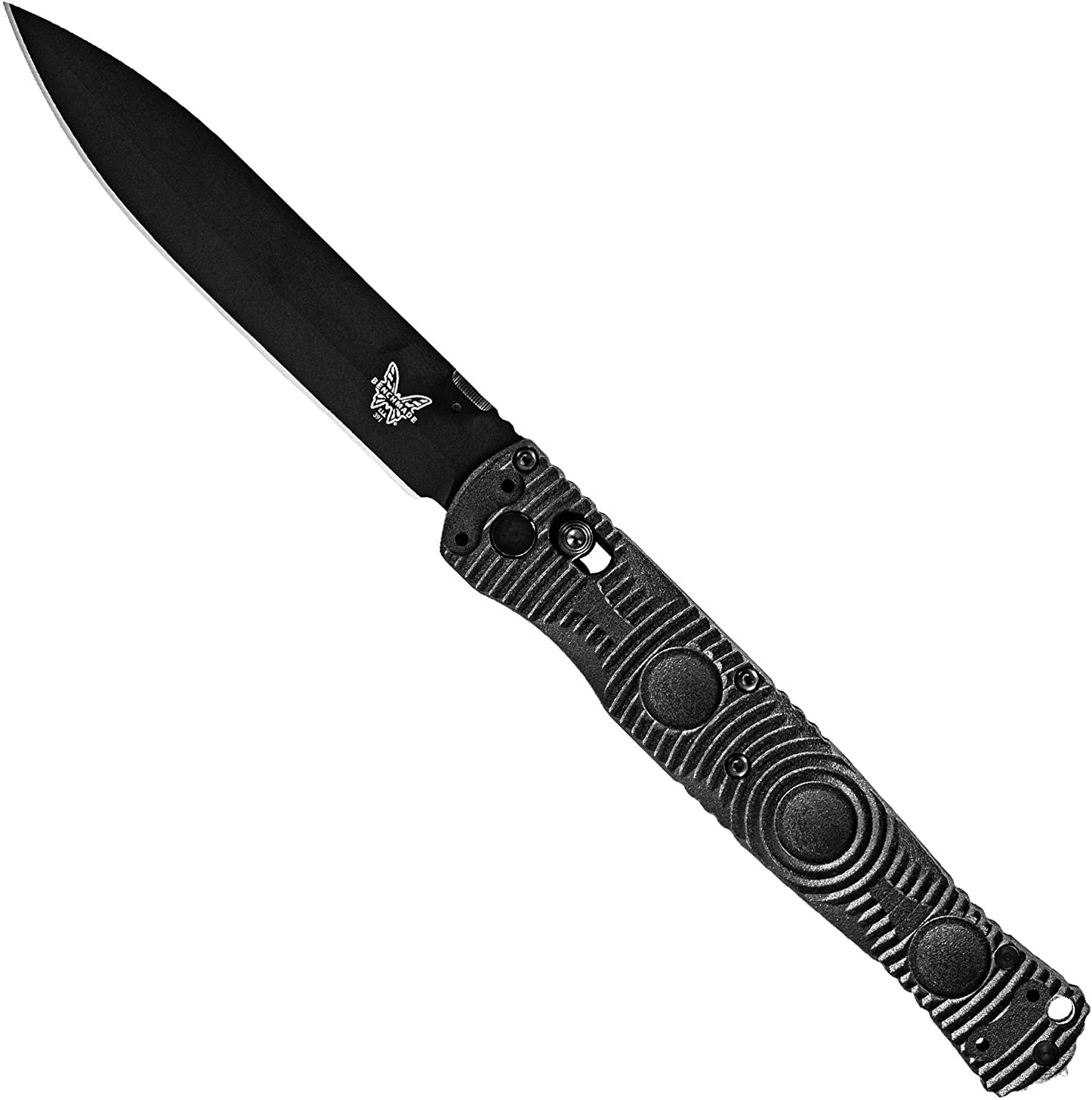 Benchmade – 391BK SOCP Tactical Folder, Spear Point Plain Edge, Glass Breaker Knife, Made in the USA