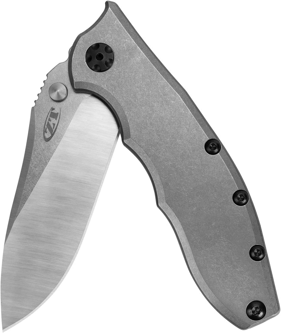Zero Tolerance Hinderer Pocketknife; 3.5-Inch CPM 20CV Steel Blade, KVT Ball-Bearing Opening System, Flipper, Reversible Deep Carry Clip, Titanium Handle, Made in USA (0562TI)