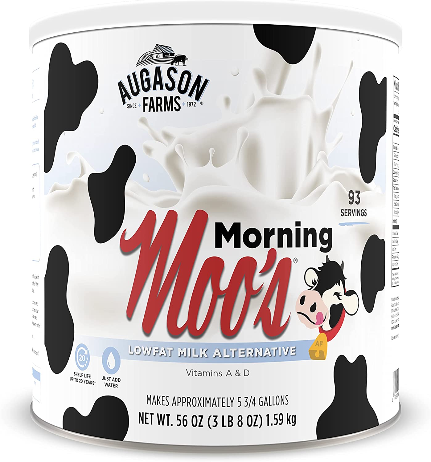 Augason Farms Morning Moo’s Low Fat Milk Alternative 56 oz #10 Can