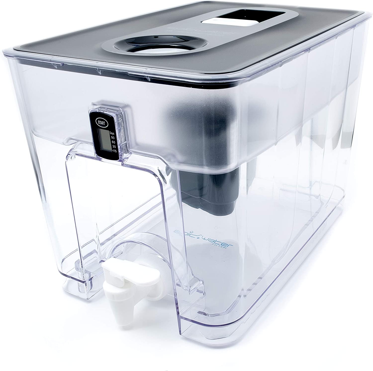 Epic Nano Countertop Water Filter Dispenser for Drinking Water. 36 Cup 150 Gallon Long Last Filter BPA Free Water Purifier Large Water Jug Dispenser