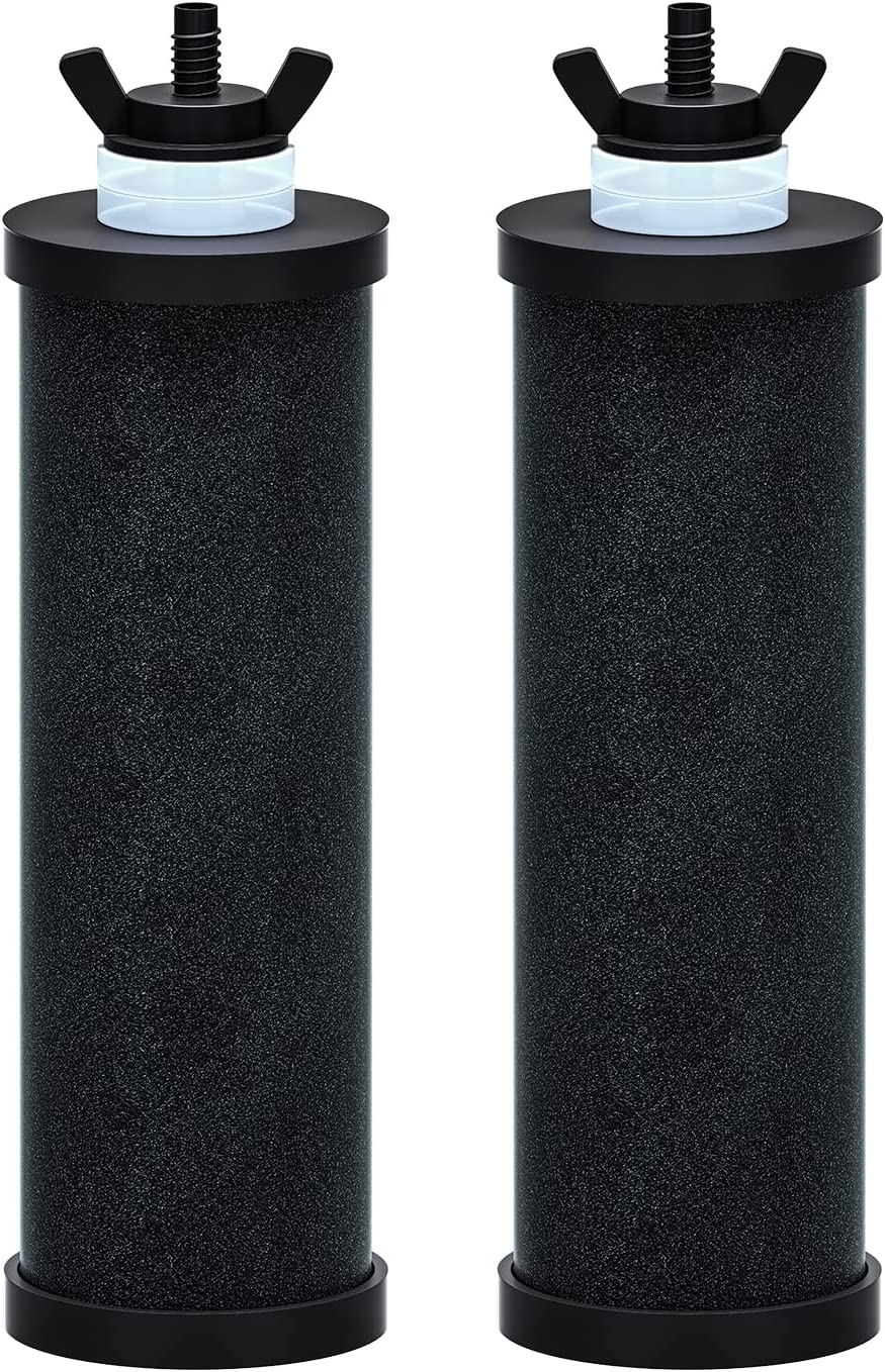 Purewell PB-2 Black Purification Elements, Replacement Filters for PB-2/BB9-2 Purification Elements and Gravity Water Filter System (2 Pack)