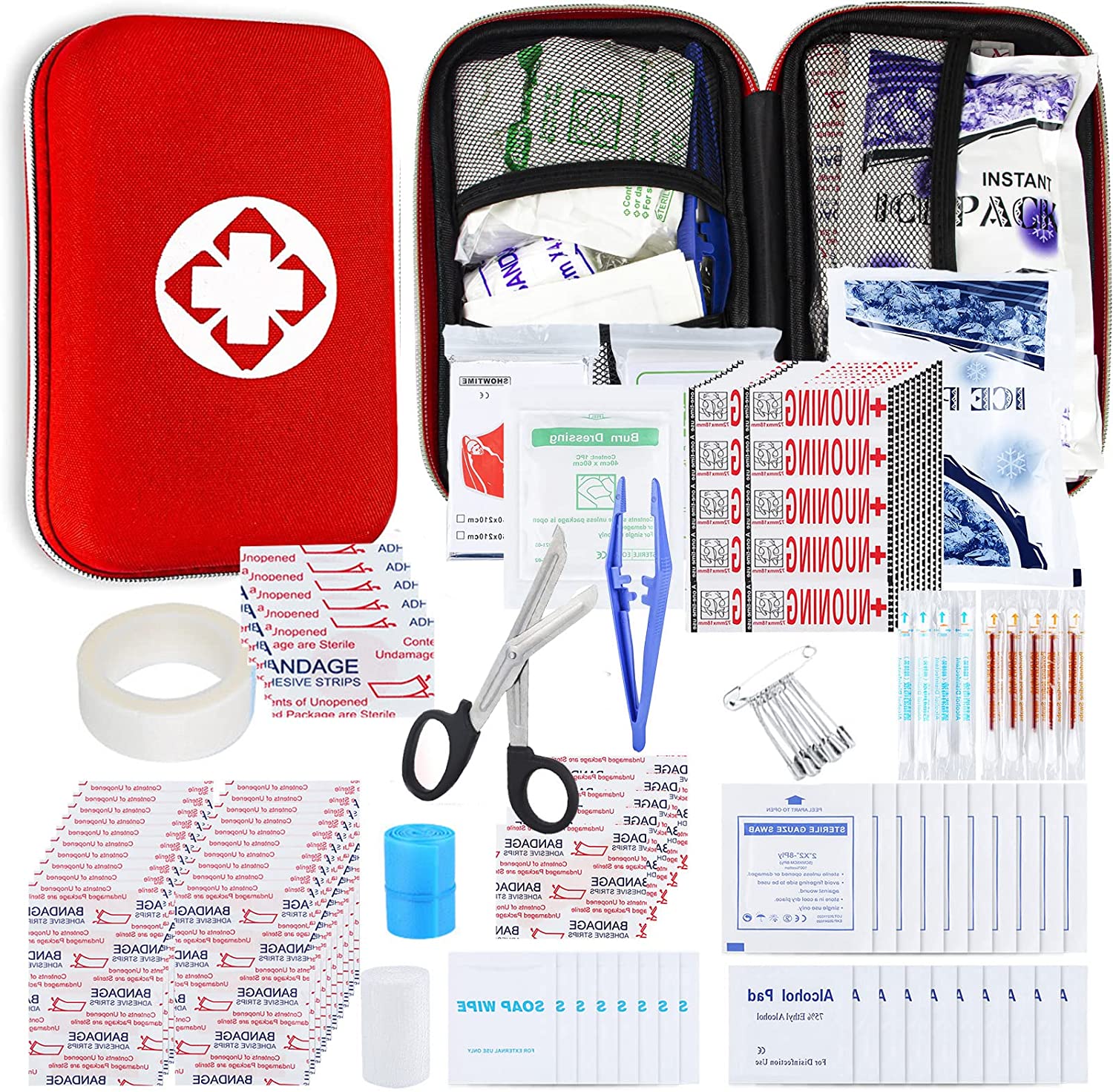 Small-Waterproof Car First-Aid Kit Emergency-Kit – 273Piece Camping Equipment for Camping Hiking Home Travel YIDERBO
