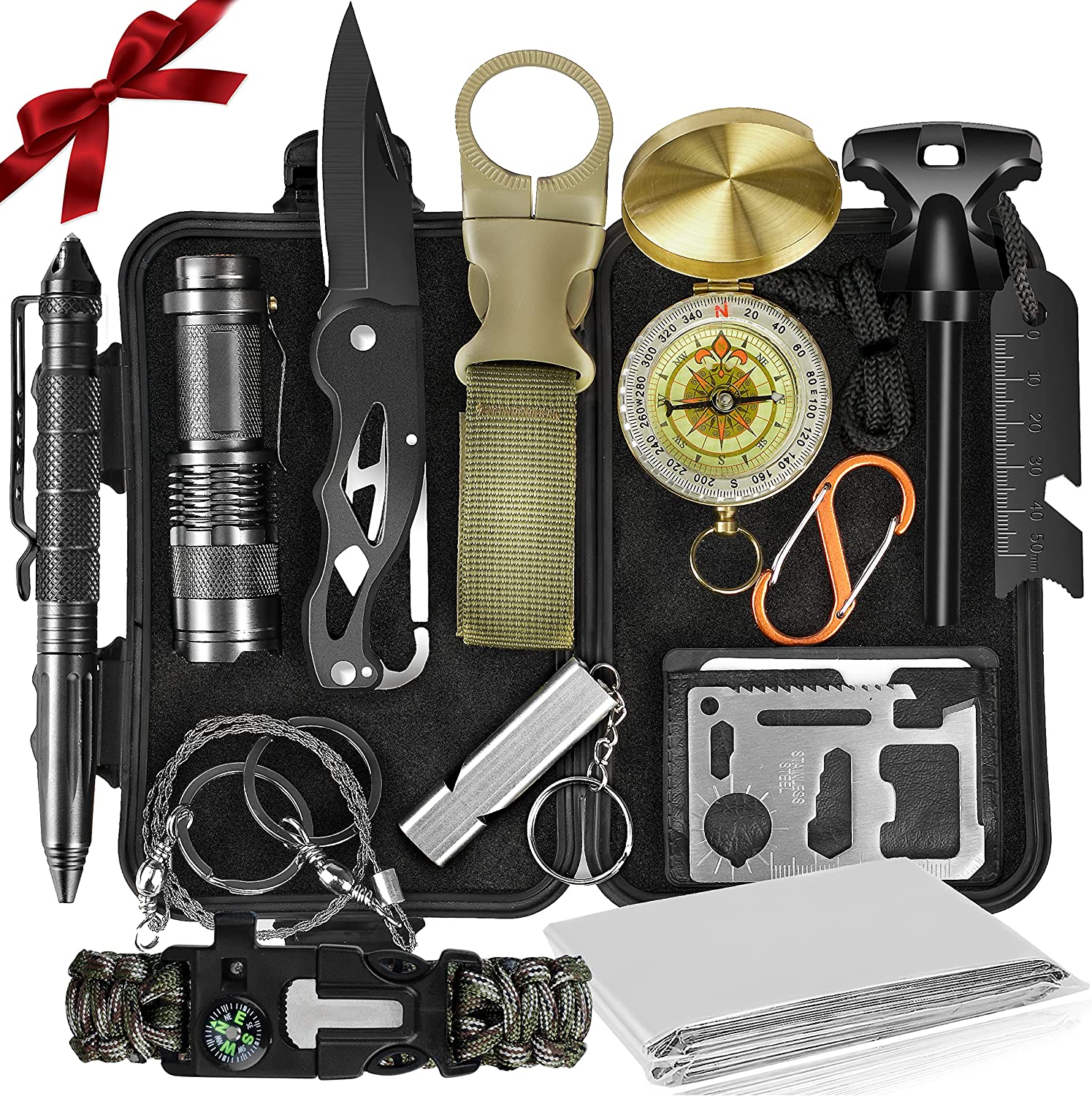 Your Choice Gifts Ideas for Men Dad Husband, Survival Kit 13 in 1, Emergency Survival Gear and Equipment Hunting Gear Hiking Gear for Men, Hunting Gifts for Men, Teen Boy
