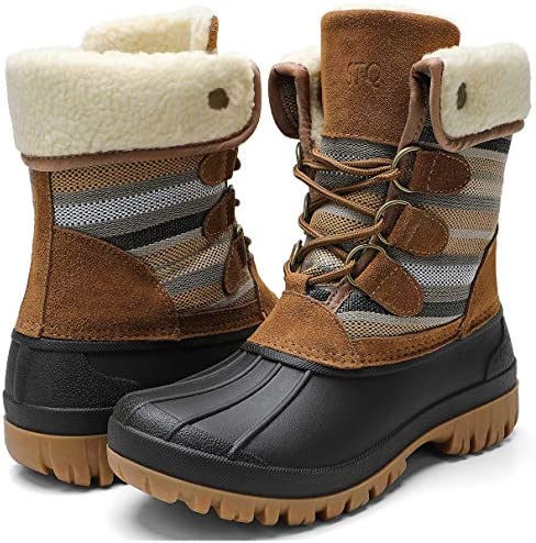 STQ Womens Winter Duck Boots Waterproof Cold Weather Snow Boots