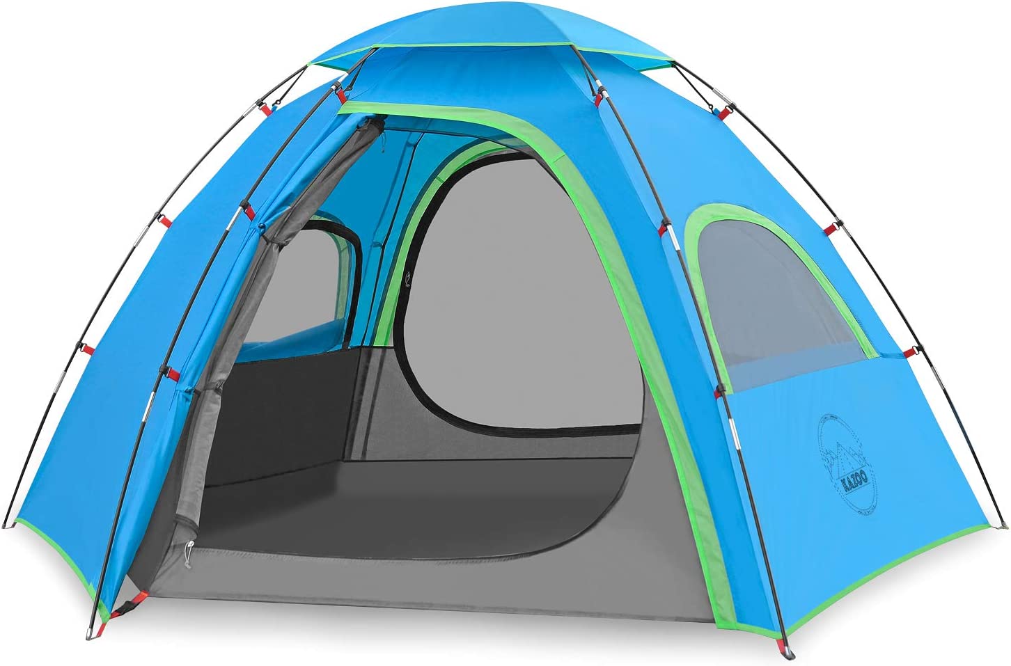 KAZOO Outdoor Camping Tent 2/4 Person Waterproof Camping Tents Easy Setup Two/Four Man Tent Sun Shade 2/3/4 People