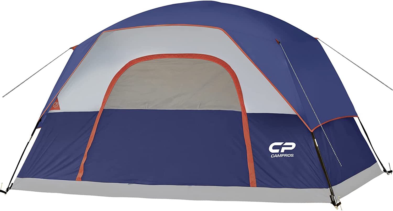 CAMPROS CP Tent 8 Person Camping Tents, Waterproof Windproof Family Dome Tent with Rainfly, Large Mesh Windows, Wider Door, Easy Setup, Portable with Carry Bag