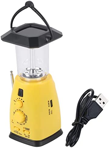 Electric Lanterns Solar & Manual & USB Charging High/Low Brightness 8 LED Camping Emergency Flashlight Lamp Phone Charger Yellow
