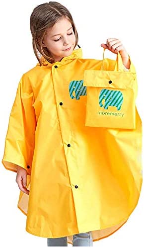 Kids Rain Wear 3D Cartoon Children Toddler Raincoat Jacket Ponchos for Boy Girl Yellow
