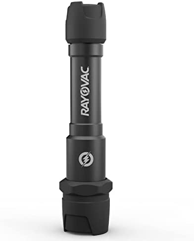 Rayovac Virtually Indescructible LED Tactical Flashlight, Bright Heavy Duty Flashlight for Camping Gear and Hiking, Water Resistant EDC Flashlight, Pack of 1, Black