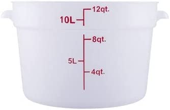 CenPro 29A-055 Round Food Storage Container – 12 Qt. Capacity – Translucent – NSF