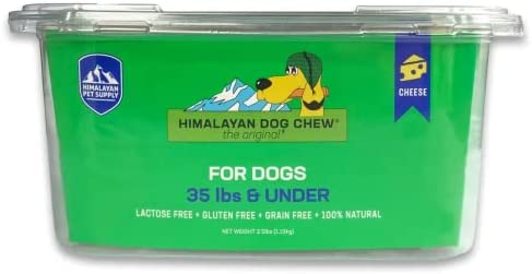 Himalayan Cheese Chews | Long Lasting, Stain Free, Protein Rich, Low Odor | 100% Natural, Healthy & Safe | No Lactose, Gluten Or Grains | 2.5 lbs BULK TUB | MEDIUM | for Dogs 35 Lbs & Smaller, Model Number: 853012004104