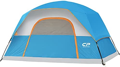 CAMPROS CP Tent 8 Person Camping Tents, Waterproof Windproof Family Dome Tent with Rainfly, Large Mesh Windows, Wider Door, Easy Setup, Portable with Carry Bag