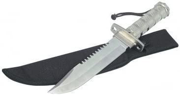8 inch Blade Hunting Survival Knife Kit with Storage Handle and Built-in Compass