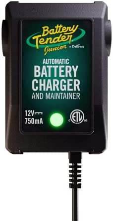 Battery Tender Junior 12V Charger and Maintainer: Automatic 12V Powersports Battery Charger and Maintainer for Motorcycle, ATVs, and More – Smart 12 Volt, 750mA Battery Float Chargers – 021-0123