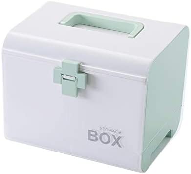DITUDO First Aid Kit Multi-Layer Medical Box, Medical Storage Box Emergey Kit Box Organizer for Home (Color : Green)