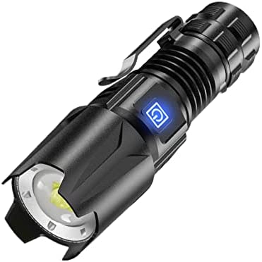 WINDFIRE Ultra Bright Flashlight USB Rechargeable, Powerful 6000 Lumen Handheld Flashlight with 4 Modes, Zoomable, IPX4 Waterproof Tactical Torch for Camping, Emergency, Dog Walking